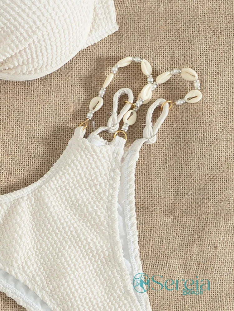 Conjunto de Biquíni com Saia Franzida e Alças Ajustáveis Conjunto de Biquíni com Saia Franzida e Alças Ajustáveis