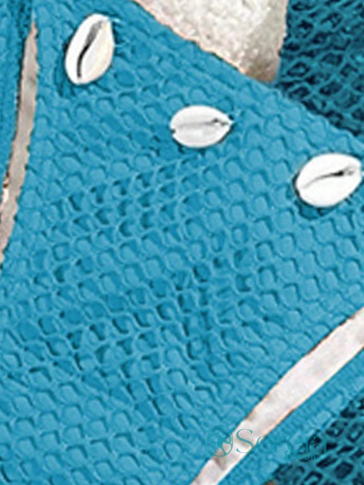 Conjunto de Biquíni Crochê com Saia e Detalhes Naturais Conjunto de Biquíni Crochê com Saia e Detalhes Naturais