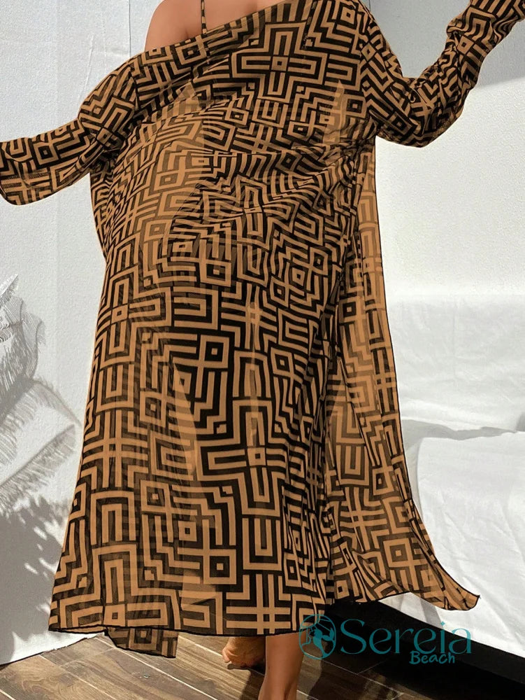 Conjunto de Biquíni Estampado com Amarração Frontal Conjunto de Biquíni Estampado com Amarração Frontal
