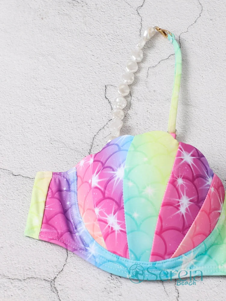 Conjunto de Biquíni Sereia com Canga Tie Dye Conjunto de Biquíni Sereia com Canga Tie Dye