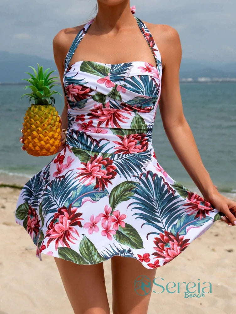 Maiô Saia com Estampa Floral e Bojo Estruturado Maiô Saia com Estampa Floral e Bojo Estruturado