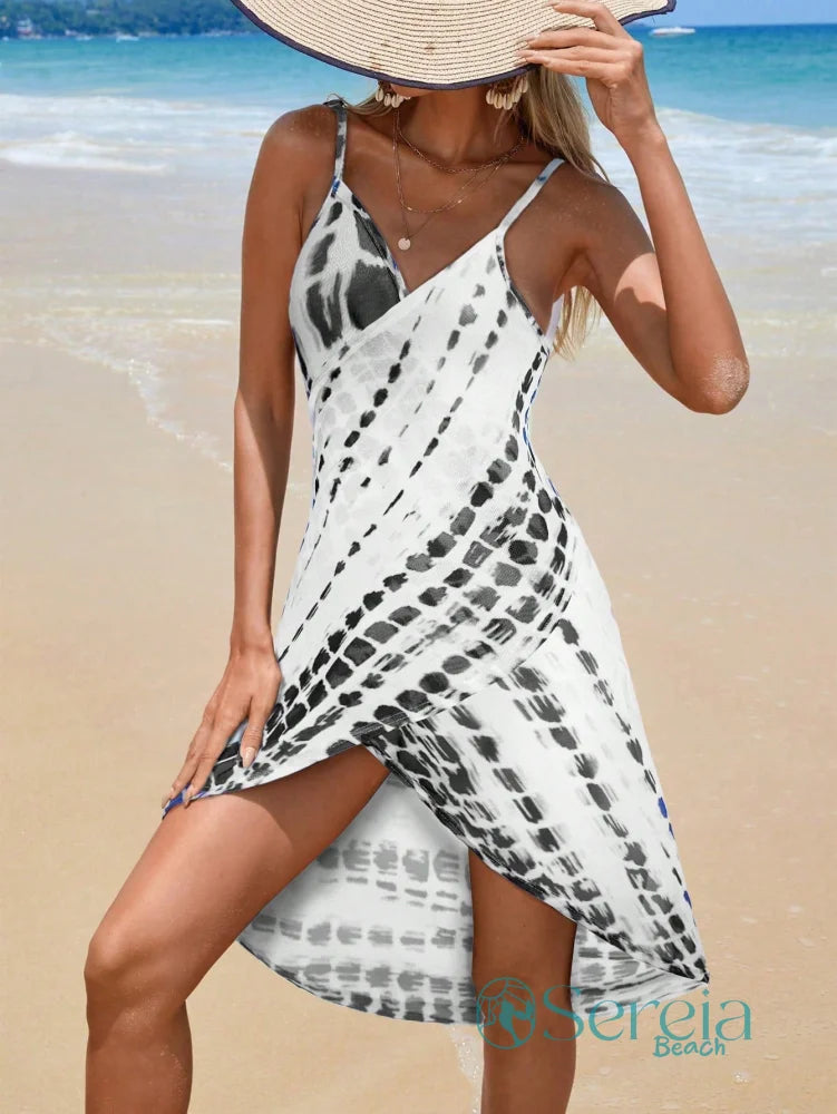 Saída de Praia Assimétrica com Estampa Tie Dye Saída de Praia Assimétrica com Estampa Tie Dye
