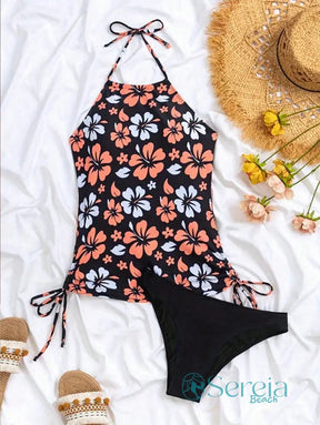 Biquíni Tankini Floral com Lateral Ajustável Biquíni Tankini Floral com Lateral Ajustável