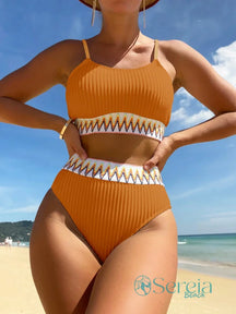 Biquíni Texturizado com Detalhes em Crochê Amarelo / P Biquíni Texturizado com Detalhes em Crochê