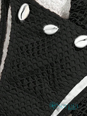 Conjunto de Biquíni Crochê com Saia e Detalhes Naturais Conjunto de Biquíni Crochê com Saia e Detalhes Naturais