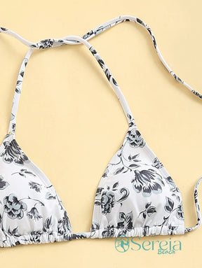Conjunto de Biquíni Floral com Canga Assimétrica Conjunto de Biquíni Floral com Canga Assimétrica